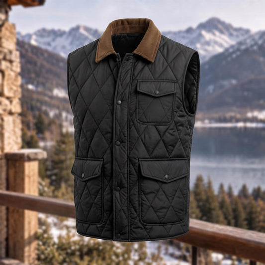 Polyester Quilted Fleece Collar Vest