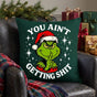 Cotton Linen Grinch Print Pillow