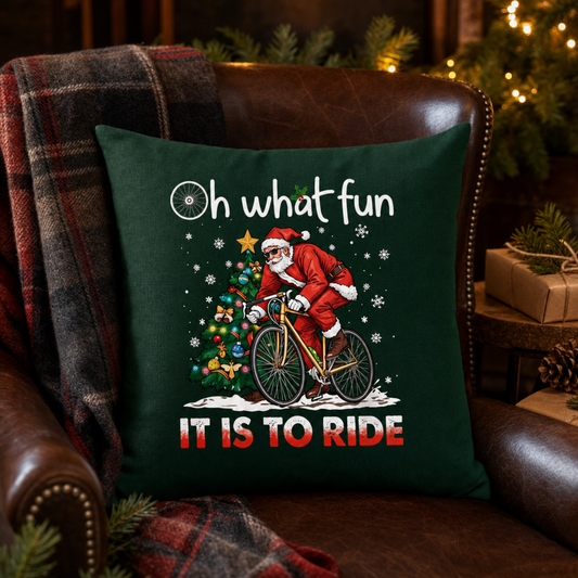 Cotton Linen Santa Bike Pillow