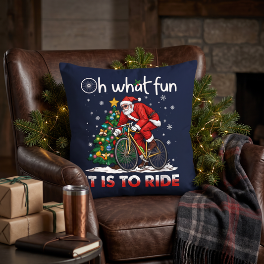 Cotton Linen Santa Bike Pillow