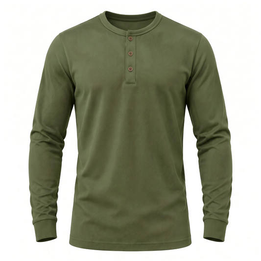 Solid Casual Men Henley Shirt