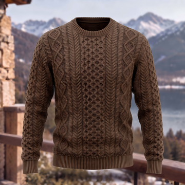 Cable Knit Warm Crew Neck Sweater
