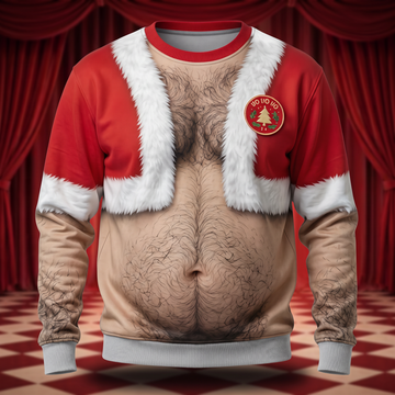 Funny Santa Belly Loose Sweatshirt