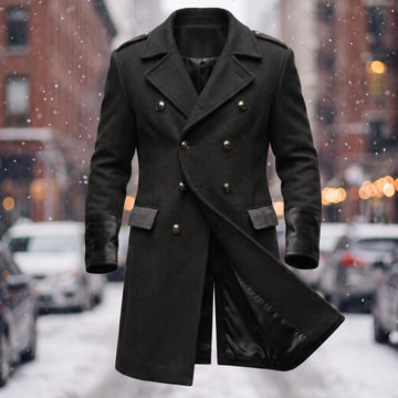 Casual Double Breasted Woolen Trench Coat