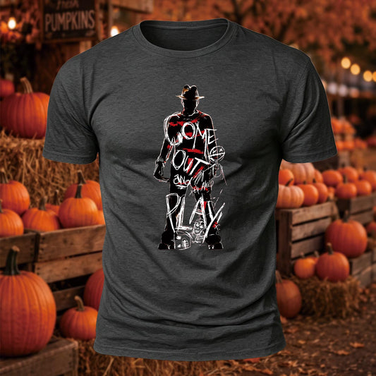 Come Out and Play Horror Printed Short Sleeve T-Shirt