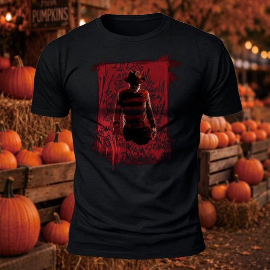 Elm Street Nightmare Freddy Krueger Printed Short Sleeve T-Shirt