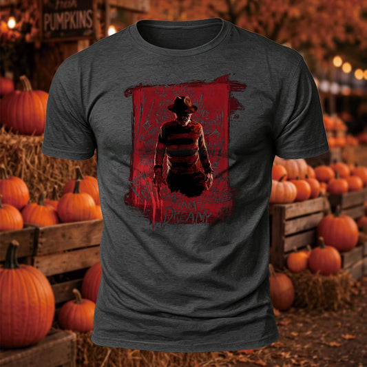 Elm Street Nightmare Freddy Krueger Printed Short Sleeve T-Shirt