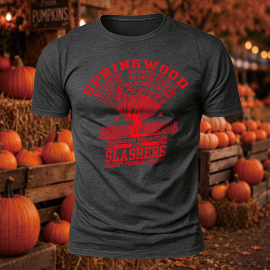 Vintage Springwood School Printed Short Sleeve T-Shirt