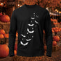Spooky Bats & Stars Halloween Printed Long-Sleeve Cotton T-Shirt