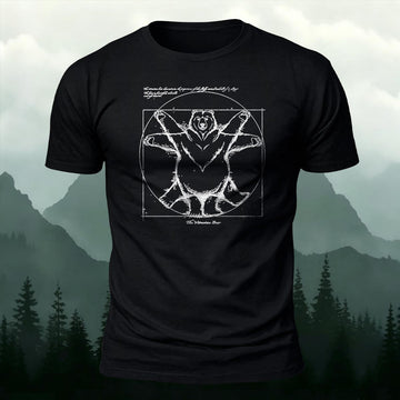 The Vitruvian Bear Printed Short Sleeve T-Shirt