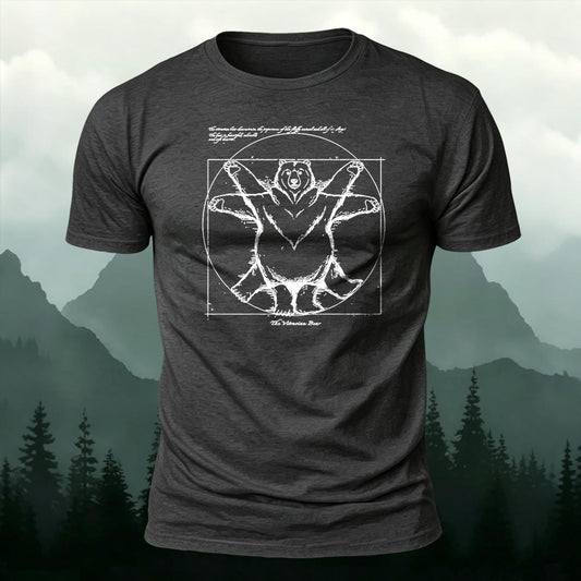 The Vitruvian Bear Printed Short Sleeve T-Shirt