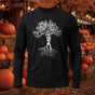 Skeleton Tree & Roots Halloween Printed Short Sleeve T-Shirt