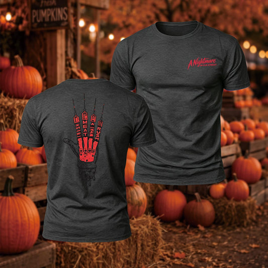 Nightmare on Elm Street Syringe Glove Printed Short Sleeve T-Shirt