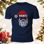 Word Art Santa Claus Printed Short Sleeve T-Shirt