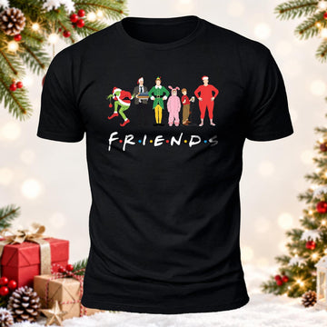 Christmas Movie Characters Printed Short Sleeve T-Shirt