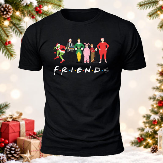 Christmas Movie Characters Printed Short Sleeve T-Shirt