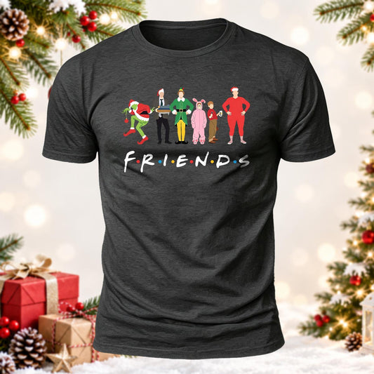 Christmas Movie Characters Printed Short Sleeve T-Shirt