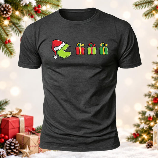 Retro Gamer Xmas Graphic Printed Short Sleeve T-Shirt