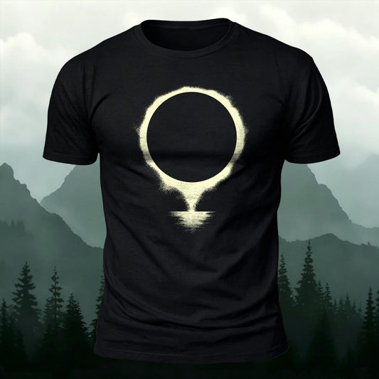 DTG Celestial Solar Eclipse Light Ring Printed Short Sleeve T-Shirt