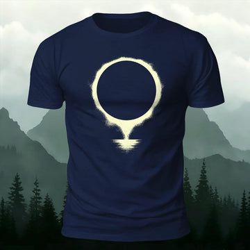 DTG Celestial Solar Eclipse Light Ring Printed Short Sleeve T-Shirt