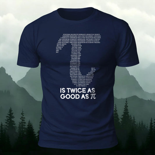 Funny Math Tau Symbol Printed Short Sleeve T-Shirt