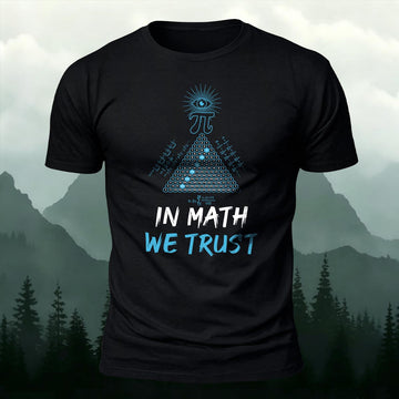 In Math We Trust Pascal Triangle Pi Eye Printed Short Sleeve T-Shirt