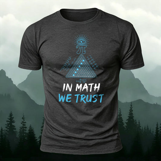 In Math We Trust Pascal Triangle Pi Eye Printed Short Sleeve T-Shirt