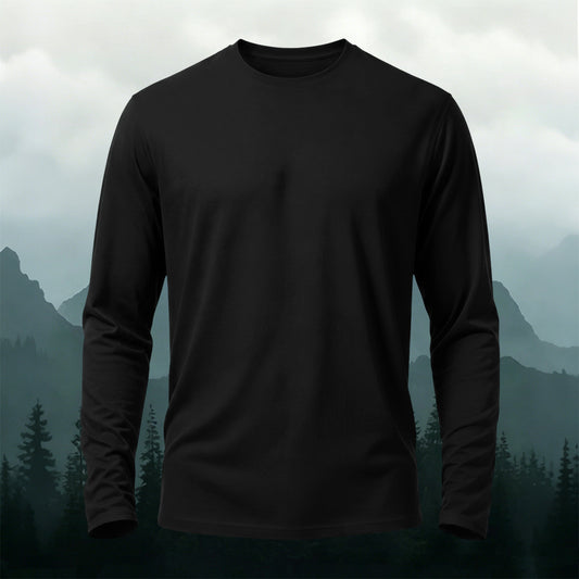 Premium Cotton Classic Solid Long Sleeve T-Shirt