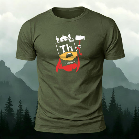 Thor Thorium Element Graphic Printed Short Sleeve T-Shirt