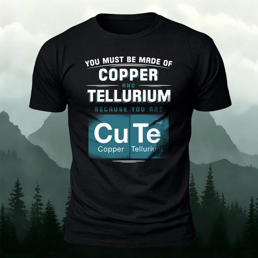 Copper & Tellurium CuTe Science Printed Short Sleeve T-Shirt