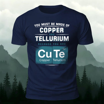 Copper & Tellurium CuTe Science Printed Short Sleeve T-Shirt