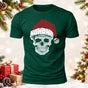 HOHOHO Santa Skull Printed Short Sleeve T-Shirt