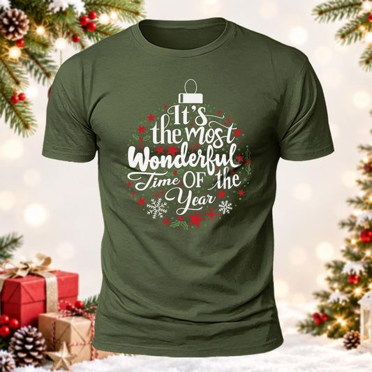 It's The Most Wonderful Time Of The Year Printed Short Sleeve T-Shirt