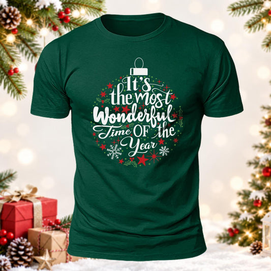 It's The Most Wonderful Time Of The Year Printed Short Sleeve T-Shirt