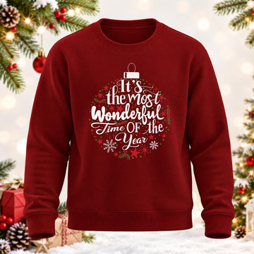 It's The Most Wonderful Time Of The Year Printed Round Neck Sweatshirt