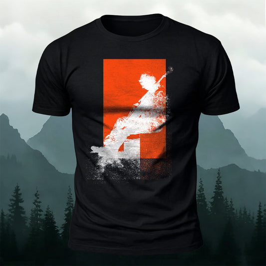 Artistic Cello Musician Printed Short Sleeve T-Shirt