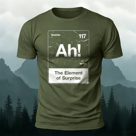 Funny Chemistry Ah! The Element of Surprise Printed Short Sleeve T-Shirt