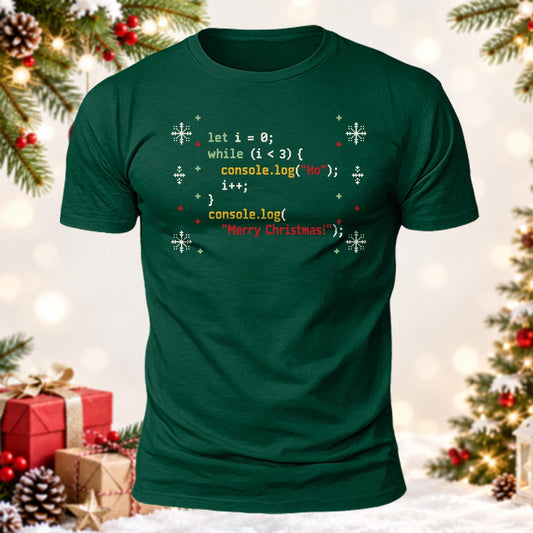 Coder Christmas Gift Printed Short Sleeve T-Shirt