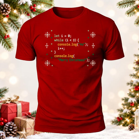 Coder Christmas Gift Printed Short Sleeve T-Shirt