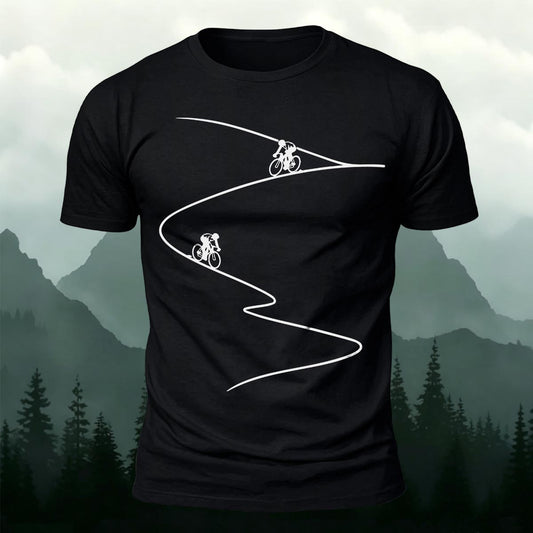 Minimalist Cyclist Printed Short Sleeve T-Shirt