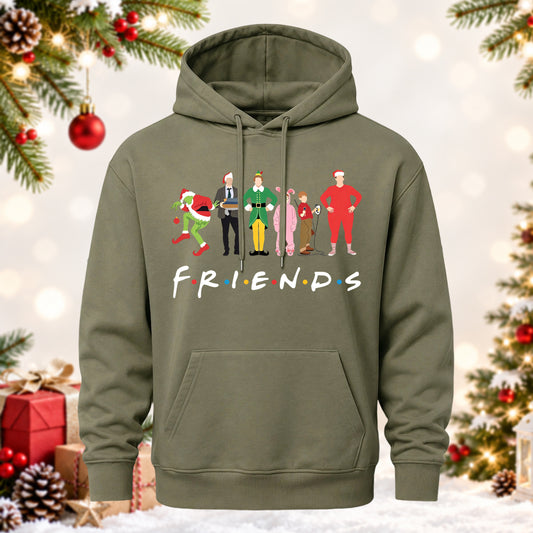 Christmas Movie Characters Printed Hoodie