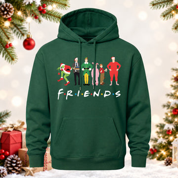 Christmas Movie Characters Printed Hoodie