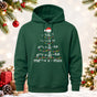 Math Teacher Christmas Gift Merry = X-mas Equation Printed Hoodie