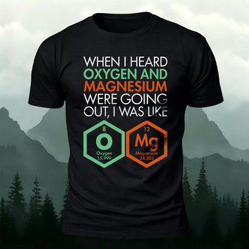 Funny Chemistry O Mg Pun Printed Short Sleeve T-Shirt