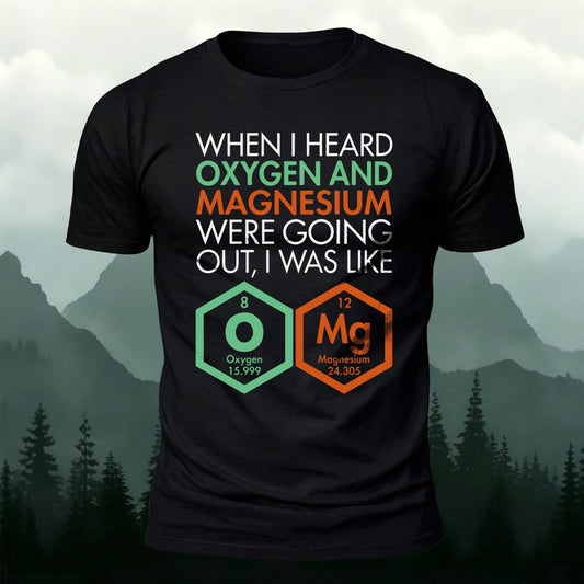 Funny Chemistry O Mg Pun Printed Short Sleeve T-Shirt
