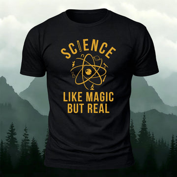 Science Like Magic Real Printed Short Sleeve T-Shirt