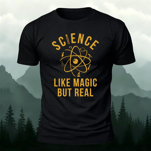 Science Like Magic Real Printed Short Sleeve T-Shirt