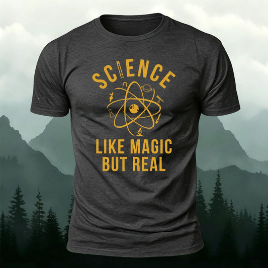Science Like Magic Real Printed Short Sleeve T-Shirt