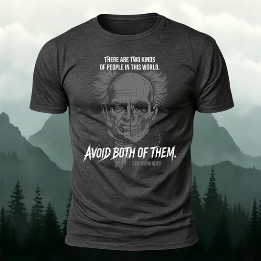 Two Kinds Of People Avoid Both Printed Short Sleeve T-Shirt