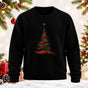 Glitter Christmas Tree Printed Round Neck Sweatshirt